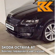 Бампер передний в цвет кузова Skoda Octavia A7 (2013-2017) LF4Z - FIALOVA SPACE - Фиолетовый